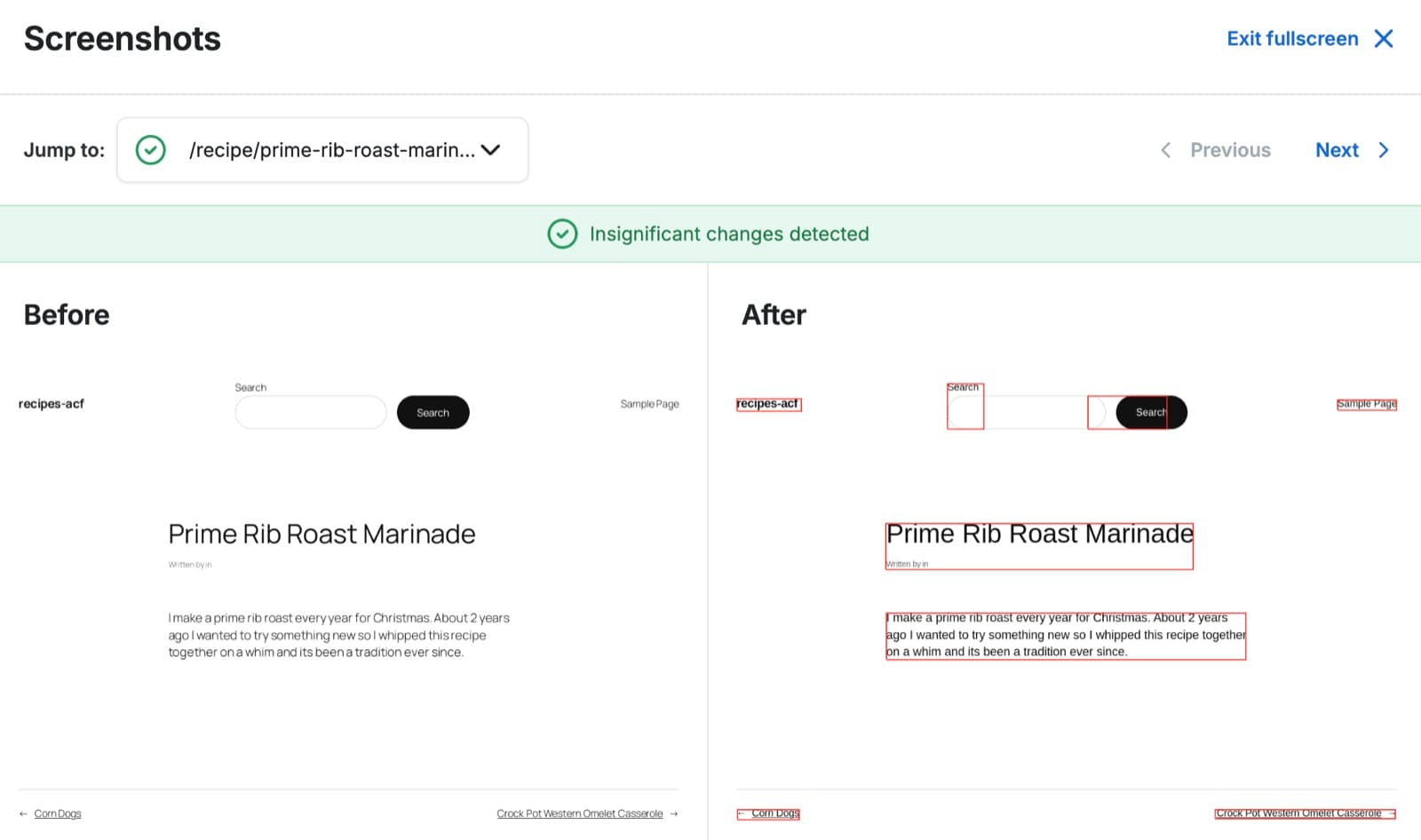 Smart Plugin Manager screenshots: before and after a plugin update with insignificant changes detected