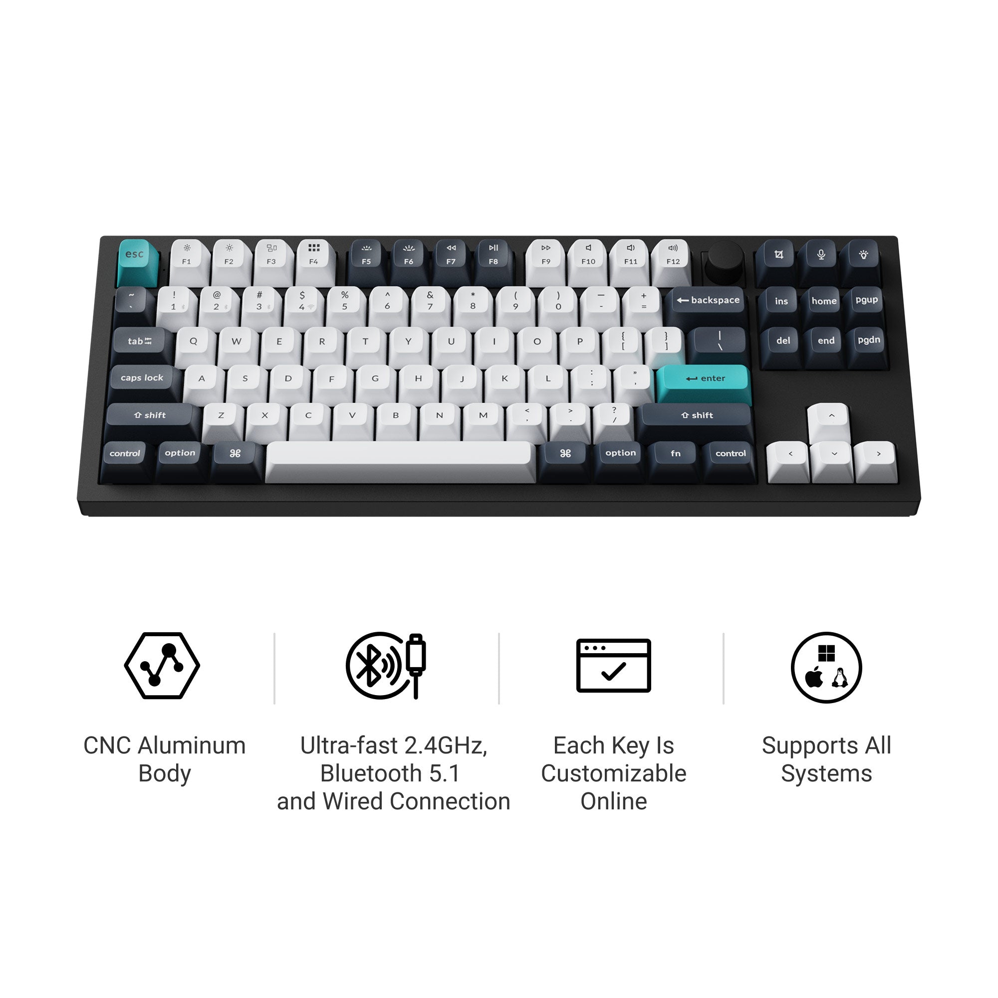 Keychron Q3 Max Wireless Custom Mechanical Keyboard product photo
