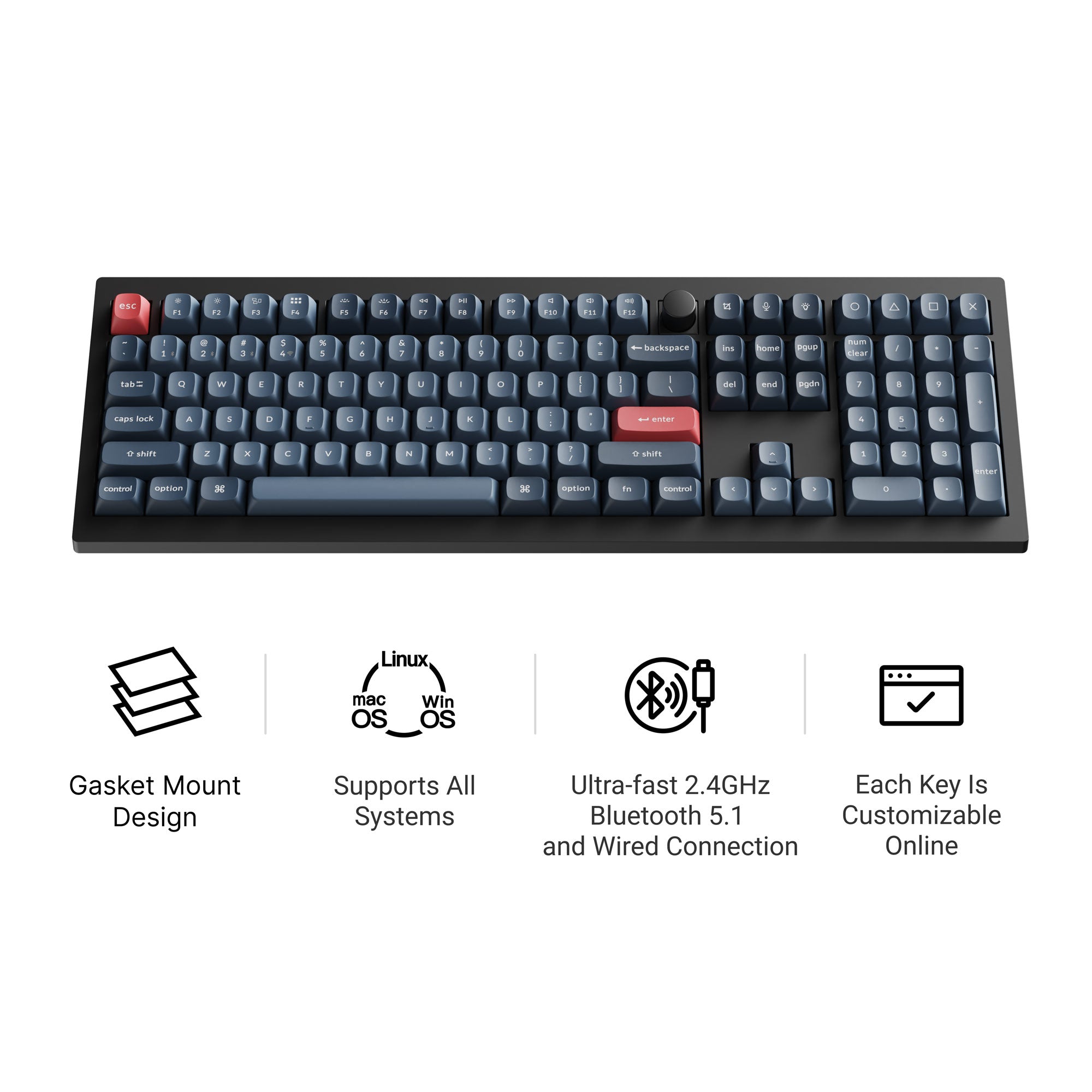 Keychron V6 Max Wireless Custom Mechanical Keyboard product photo