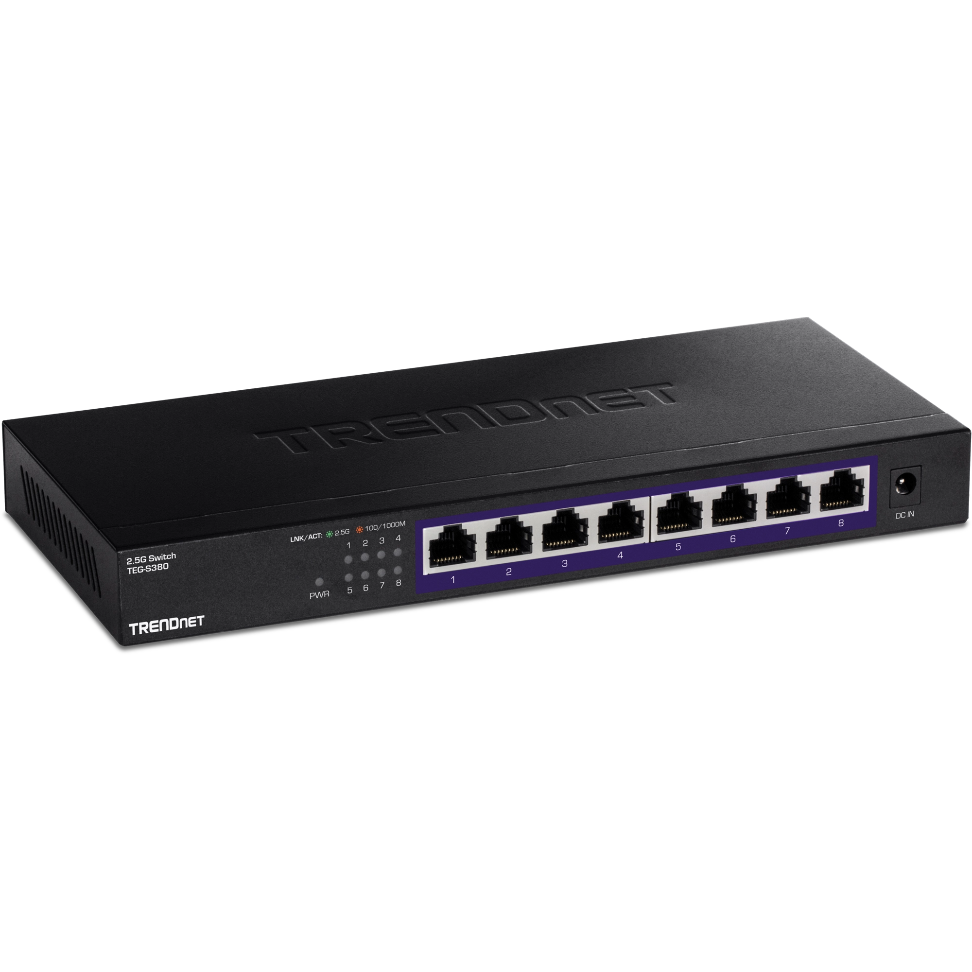 TRENDnet 8-Port 2.5G Multi-Gigabit Unmanaged Gaming Switch TEG-S380 product photo