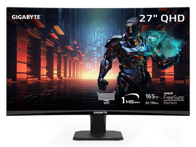 Gigabyte GS27QC 27-inch 1440p 165Hz Curved Gaming Monitor product photo