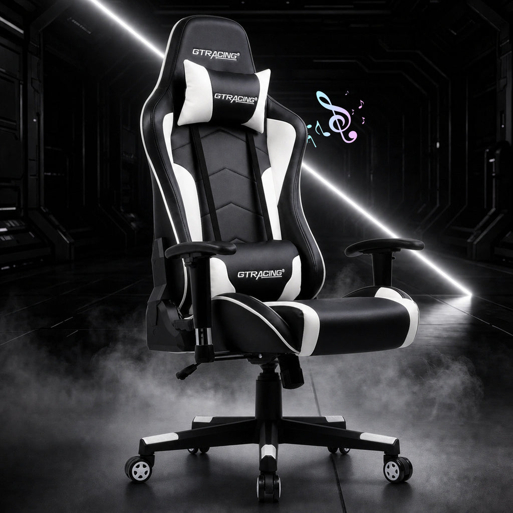 GTRACING Gaming Chair with Bluetooth Speakers, Ergonomic Racing Chair with Footrest product photo