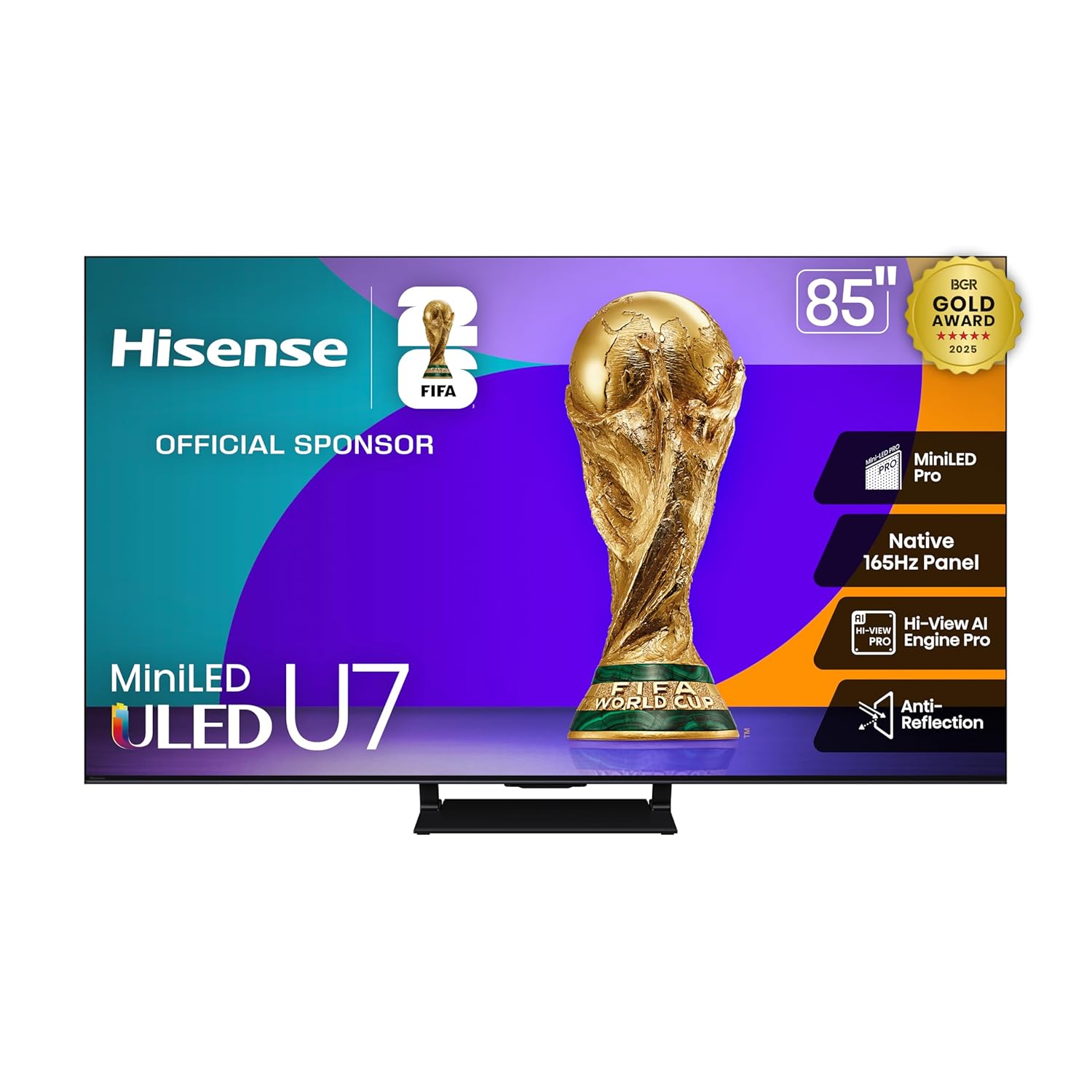 Hisense 65-Inch Class U8 Series Mini-LED ULED 4K Google Smart TV (65U8N) product photo